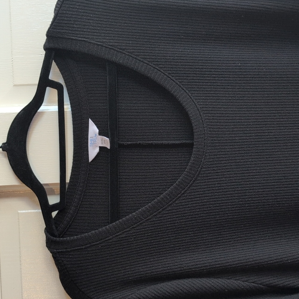 Time and Tru Black Ribbed Dress